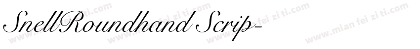SnellRoundhand Scrip字体转换